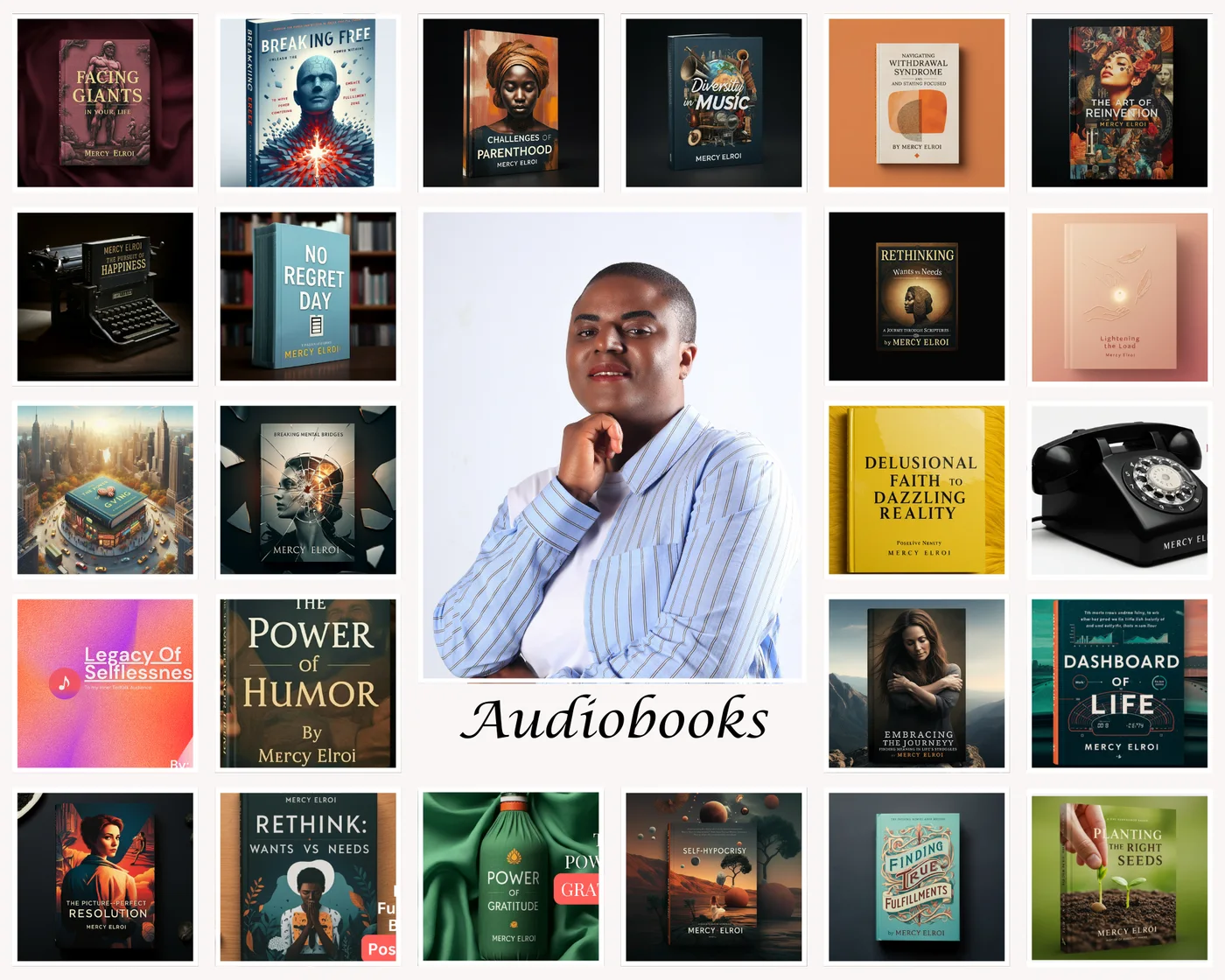 Collage of Mercy ElRoi audiobook covers